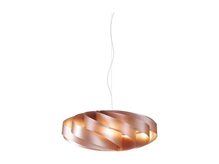 Sospensione Moderna Flat Polilux ® Rame E Metallo Cromo 1 Luce E14
