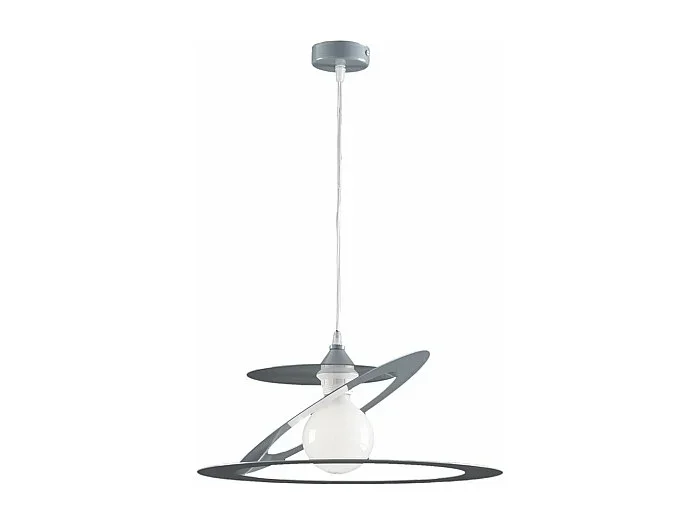 Sospensione Moderna Geko 1 Luce Ferro Taglio Laser Grigio