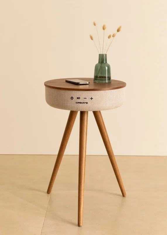 SPEAKER TABLE 360 – Mesa altavoz con sonido omnidireccional 360º, bluetooth y carga inalámbrica