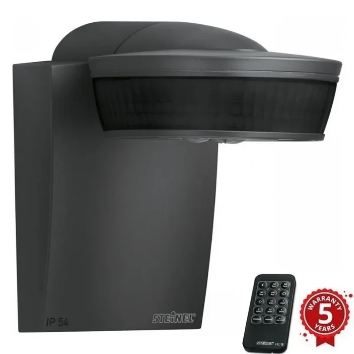 Steinel 059538 – Sensor de movimiento SensIQ IP54 negro + mando a distancia
