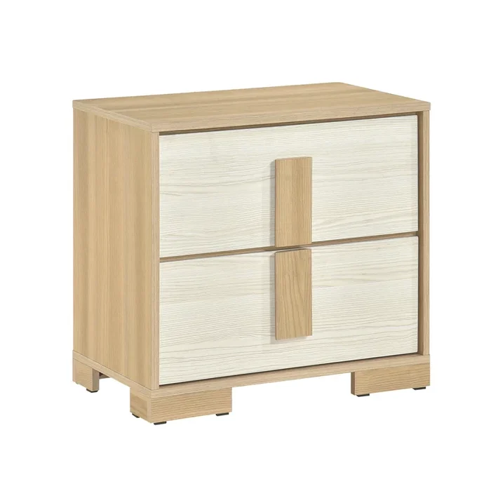 Sterling Natural/White Nightstand