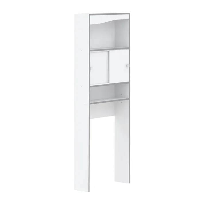 Surf Mueble Auxiliar Blanco y Bordes Grises – SYMBIOSIS