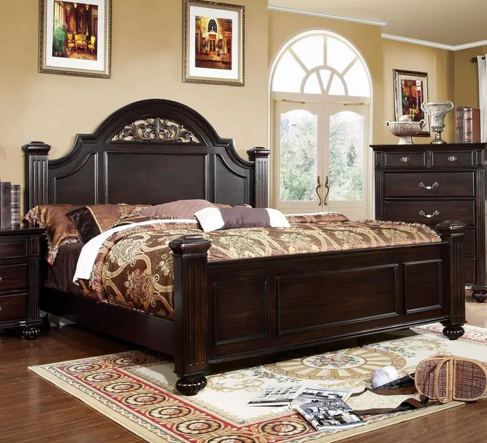 Syracuse Dark Walnut Queen Bed