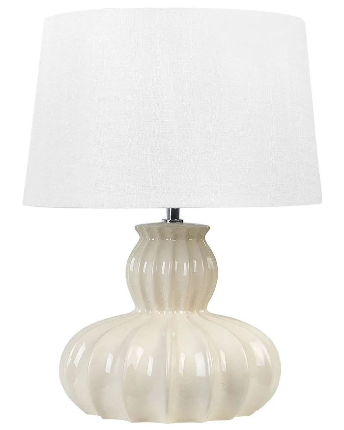 Table Lamp MALABUKA Ceramic Beige