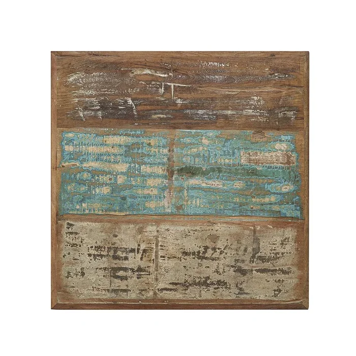 Tablero de mesa vintage Moy 70×70 maderas recicladas Vintahome