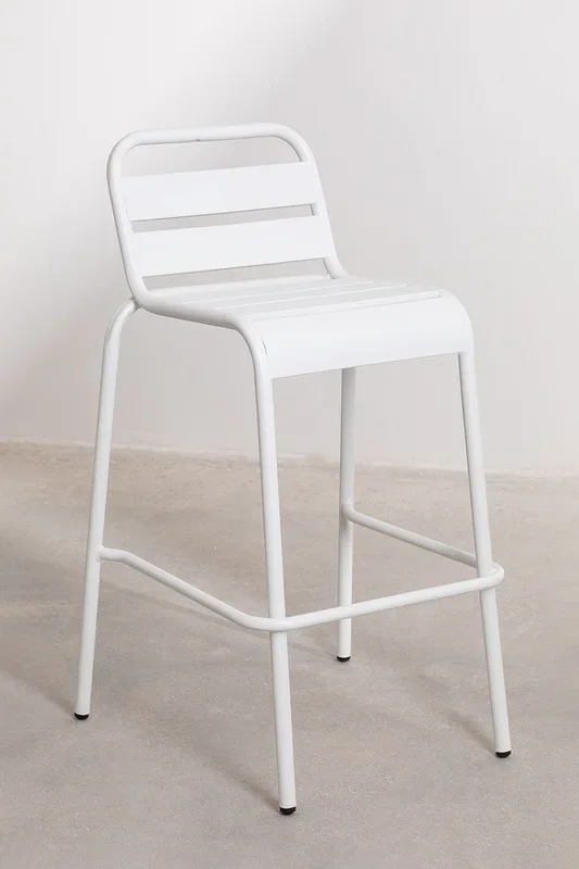 Taburete Alto Apilable de Exterior (76 cm) Janti Blanco – SKLUM