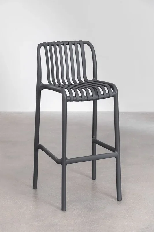 Taburete Alto Apilable Wendell ↑77 cm Gris Grafito – SKLUM