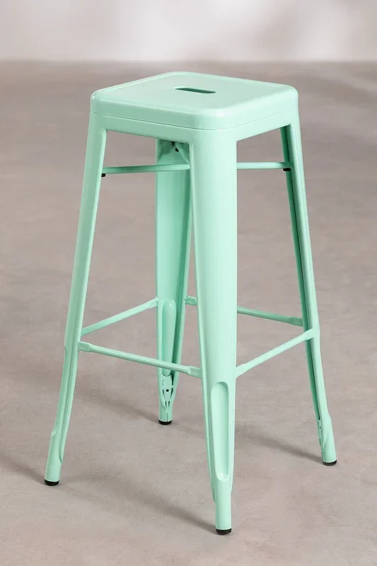 Taburete Alto en Acero LIX ↑76 cm Verde Menta – SKLUM