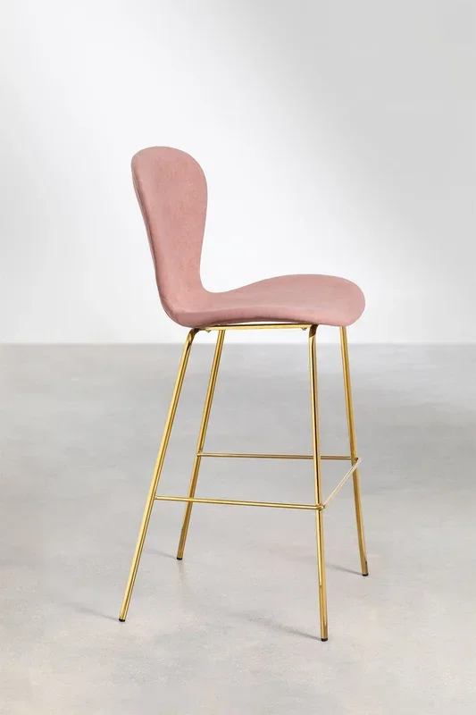 Taburete Alto en Tapizado Uit ↑76 cm Terracota – SKLUM