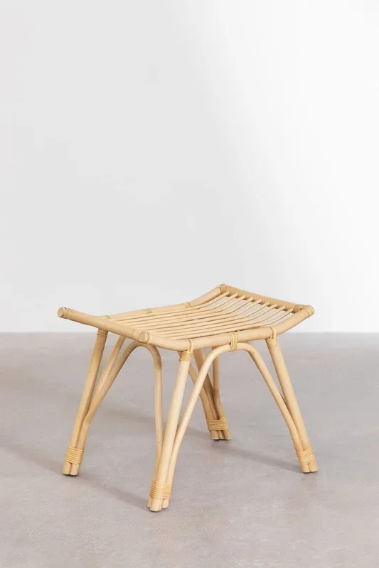 Taburete Bajo en Ratán Trevijon Natural – SKLUM