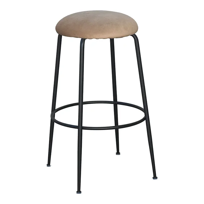 Taburete de bar H75cm Eloisse terciopelo beige Vintahome