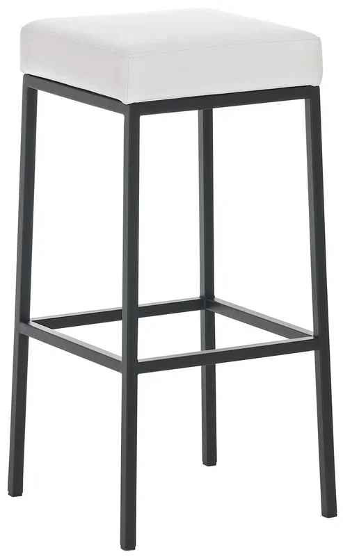 Taburete de Bar Montreal tapizado en cuero sintético 37x37x80 cm