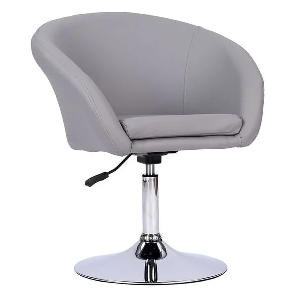 Taburete de bar polipiel gris GABIN