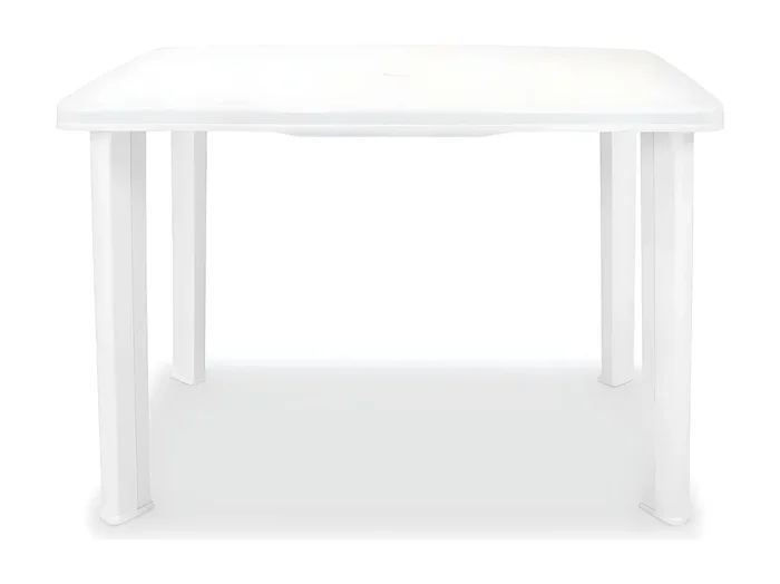 Taha Mesa de jardín de plástico blanca 101x68x72 cm