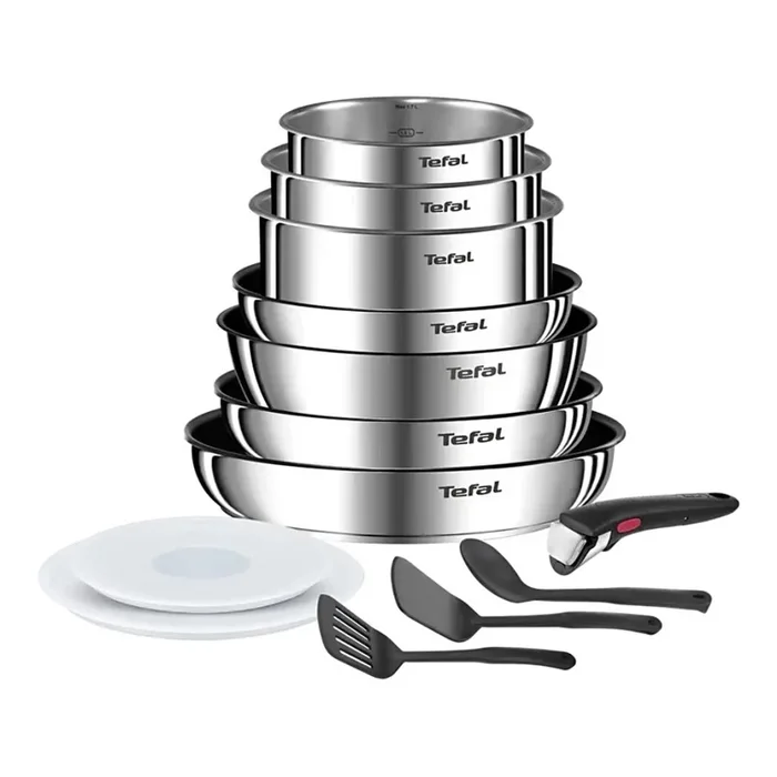 Tefal – Set de utensilios de cocina 13 piezas INGENIO EMOTION acero inoxidable