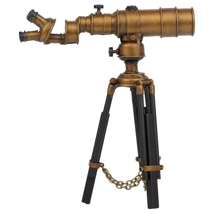 Telescopio de metal marrón 20×11.5×23.5