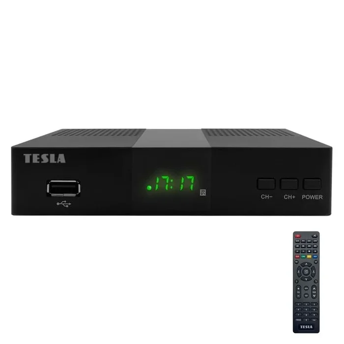 TESLA Electronics – Receptor DVB-T2 H.265 (HEVC) 2xAAA + mando a distancia