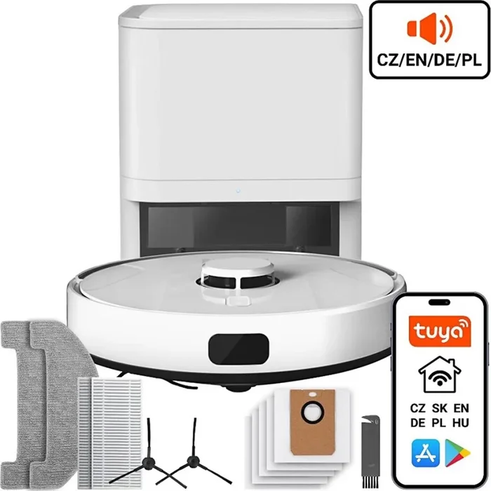 TESLA Electronics RoboStar – Robot aspirador inteligente 2en1 2600 mAh Wi-Fi blanco