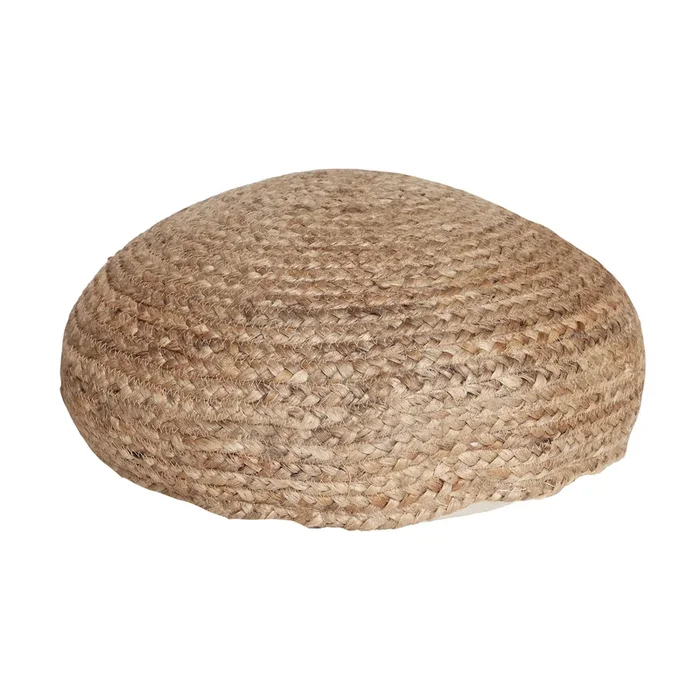 Thiesi Cojín, de Yute, en color Natural, de 50x50x20cm – Lastdeco