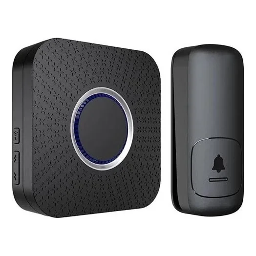 Timbre inalámbrico cinético 230V negro