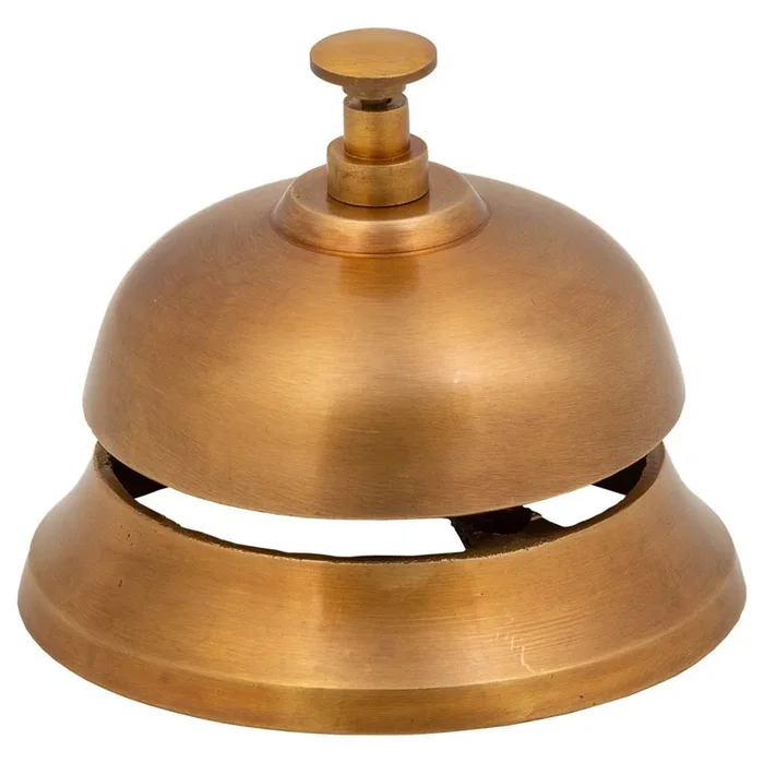 Timbre metal dorado d10 cm