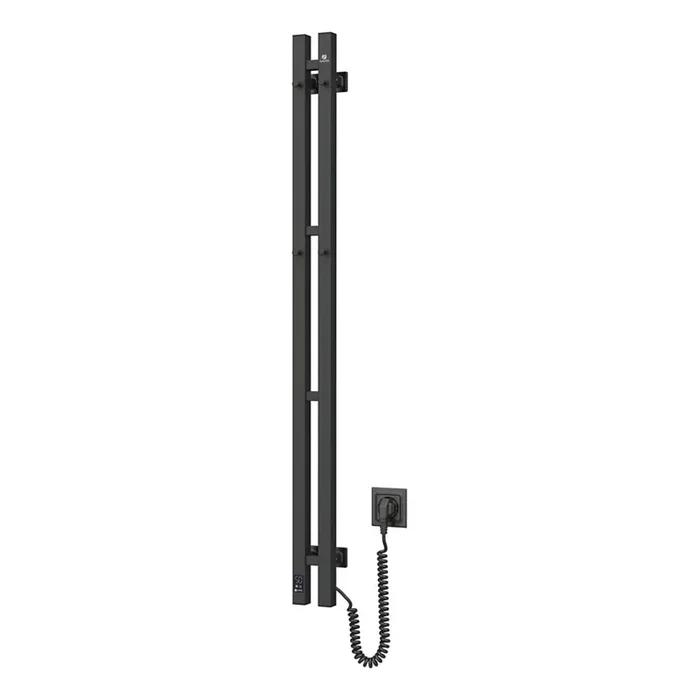 Toallero eléctrico con termostato SILOUETTE 187W/230V 120,6 cm IP44 negro derecho cuadrado