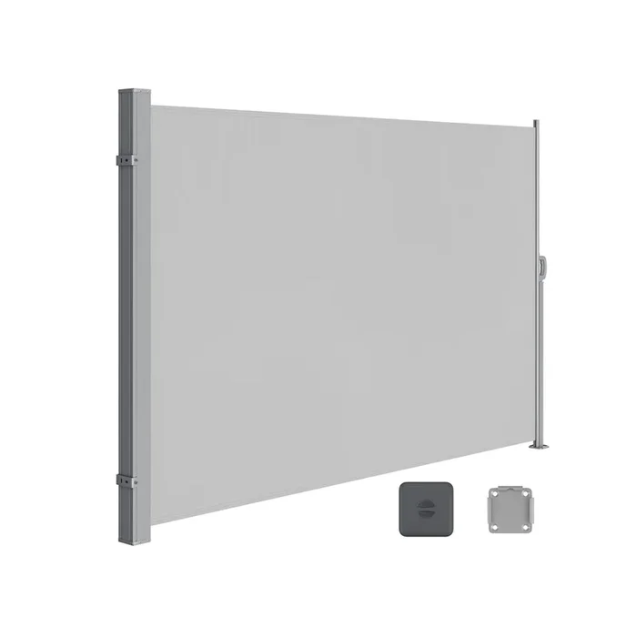 Toldo Lateral Extensible 160 x 350 cm Gris Antracita-SONGMICS