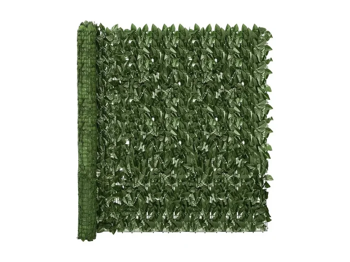 Toldo para balcón con hojas verde oscuro 600×150 cm ES481277