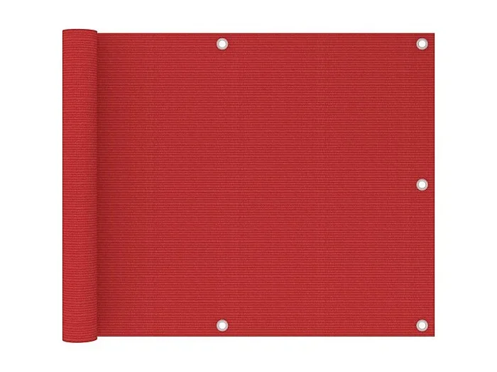 Toldo para balcón HDPE rojo 75×500 cm ES436302