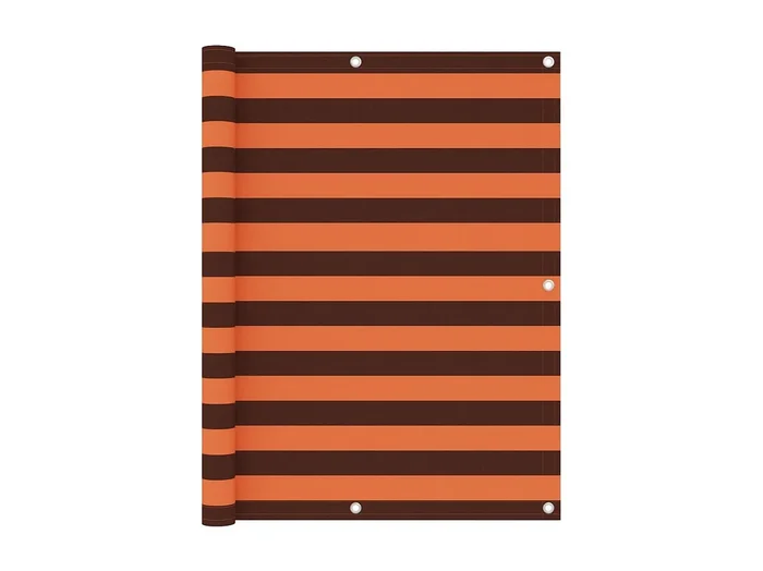 Toldo para balcón tela oxford naranja y marrón 120×600 cm ES254678