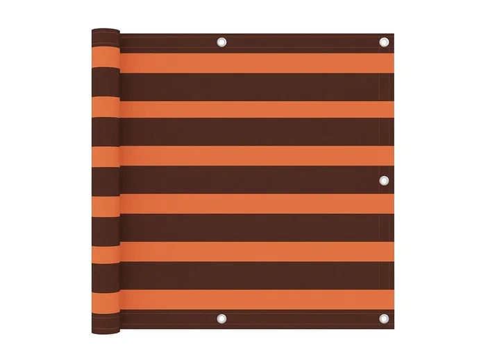 Toldo para balcón tela oxford naranja y marrón 90×500 cm ES354186