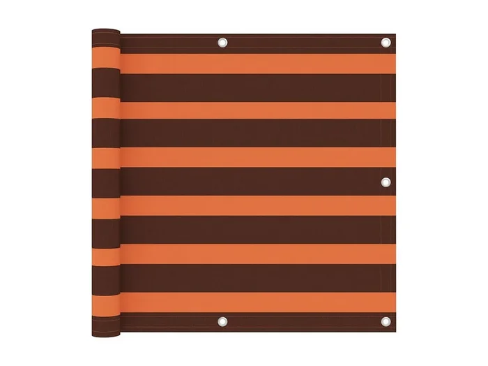 Toldo para balcón tela oxford naranja y marrón 90×600 cm ES858413