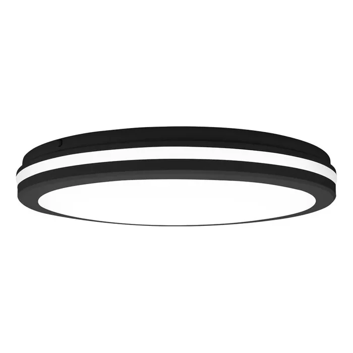 Top Light – Lámpara de techo para baño COMET LED/40W/230V 3000/4000/6500K IP54 negra, diámetro 40 cm