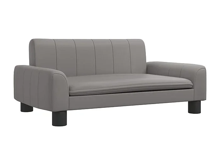 Trent Alan Cama para perros de cuero sintético gris 70x45x30 cm