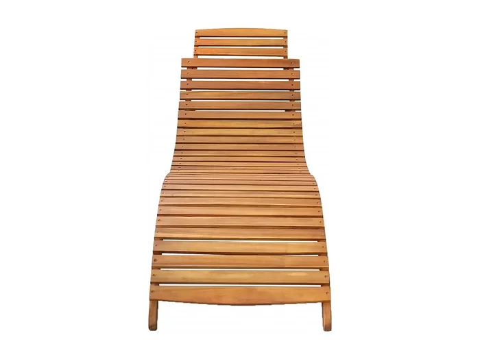 Tumbona de jardín con cojín madera maciza de acacia ES358990