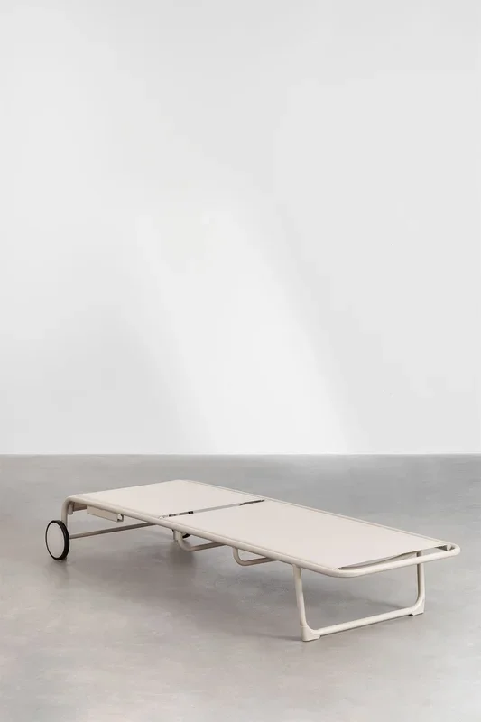 Tumbona Reclinable en Aluminio Leyanis Beige Tapioca – SKLUM