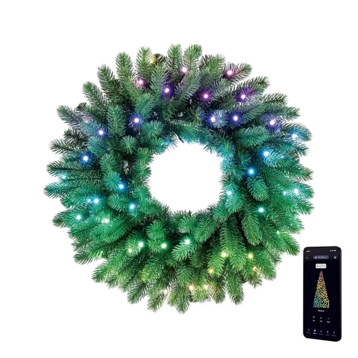 Twinkly – Corona de Navidad LED RGB regulable 50xLED d. 60 cm Wi-Fi