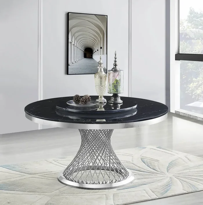 Unico Black/Chrome Dining Table