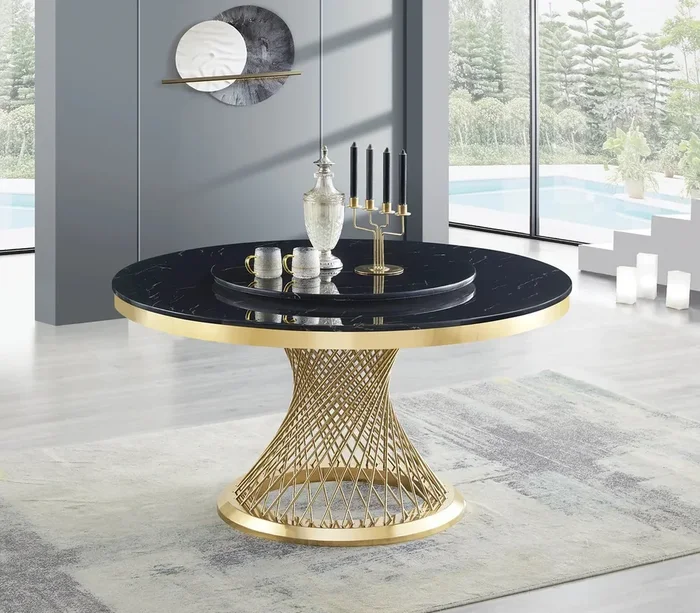 Unico Black/Gold Dining Table