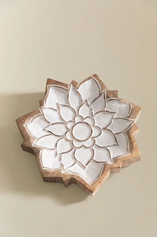 Vaciabolsillos en Madera de Mango Kolding Madera Blanca Vintage – SKLUM
