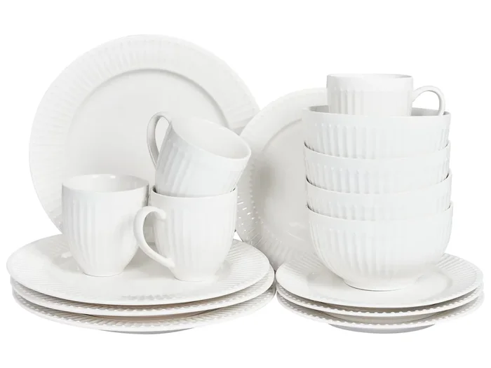 Vajilla de 16 piezas COWSLIP Porcelana Blanco