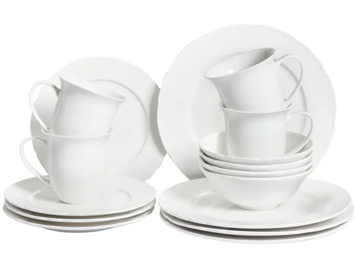 Vajilla de 16 piezas ELDERBERRY Porcelana Blanco