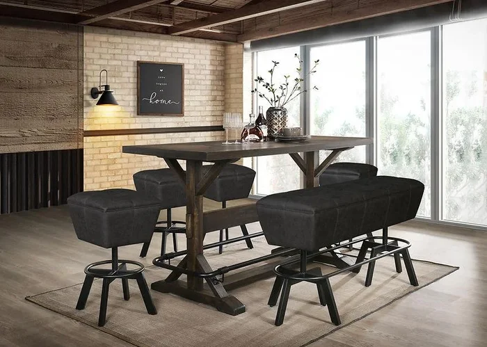 Valmont Brown Dining Room Set