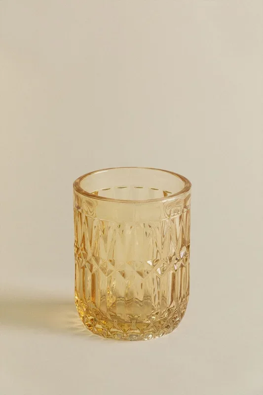Vaso de Vidrio 30 cl Ovie Amarillo Ocre – SKLUM