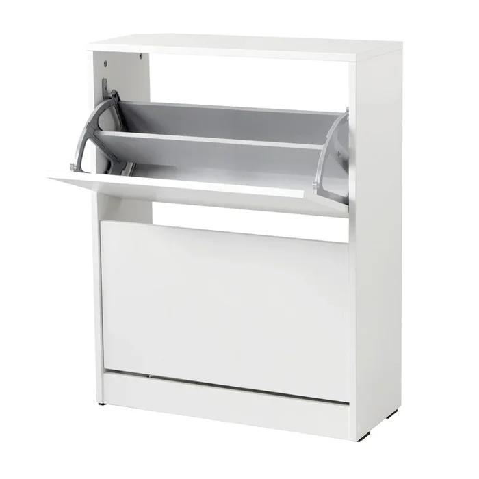 Venprodin – Zapatero De 2 Puertas Abatibles 83x73x26 Blanco