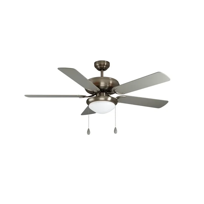 Ventilador de techo Ballina, E27, níquel mate, interruptor con cable de
