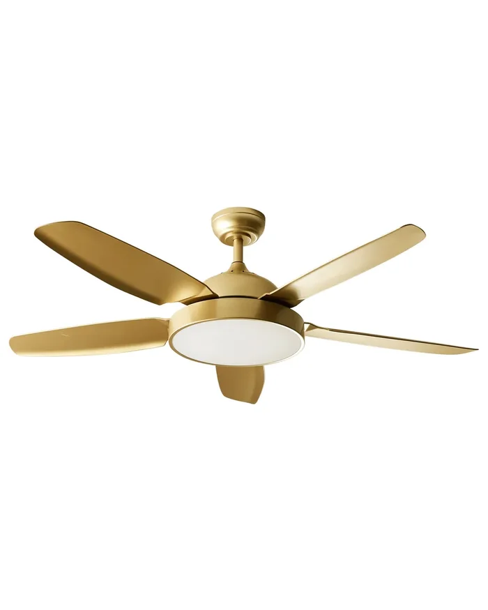 Ventilador de techo con luz GOSHAABA con mando Latón