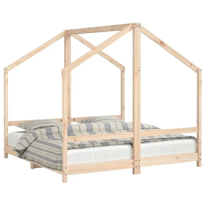 vidaXL Estructura de cama de niños madera maciza de pino 2x(80×160) cm