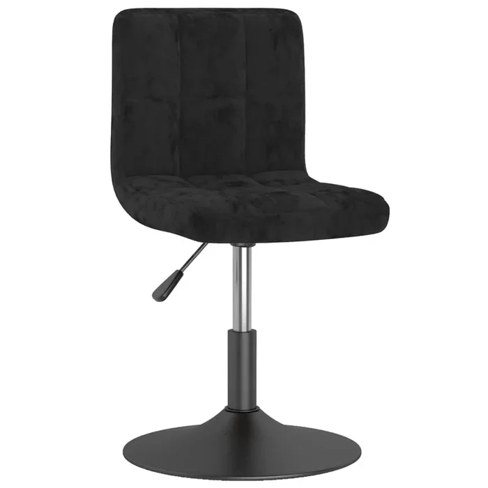 vidaXL Silla de comedor giratoria de terciopelo negro