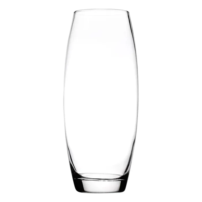 WELL HOME – Florero de vidrio transparente curvo Ø11x26cm – accesorio para decoración del hogar